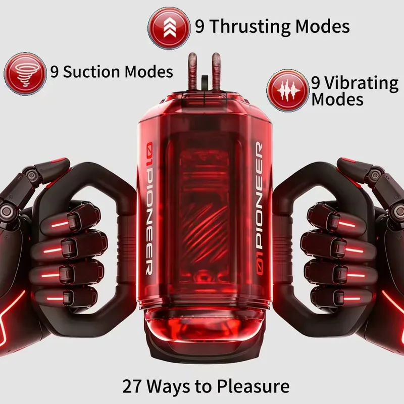 Masturbateur masculin automatique amélioré 7 Modes d'aspiration Vibration poussée poignée Portable poche chatte Stroker pipe jouets sexuels — image 2
