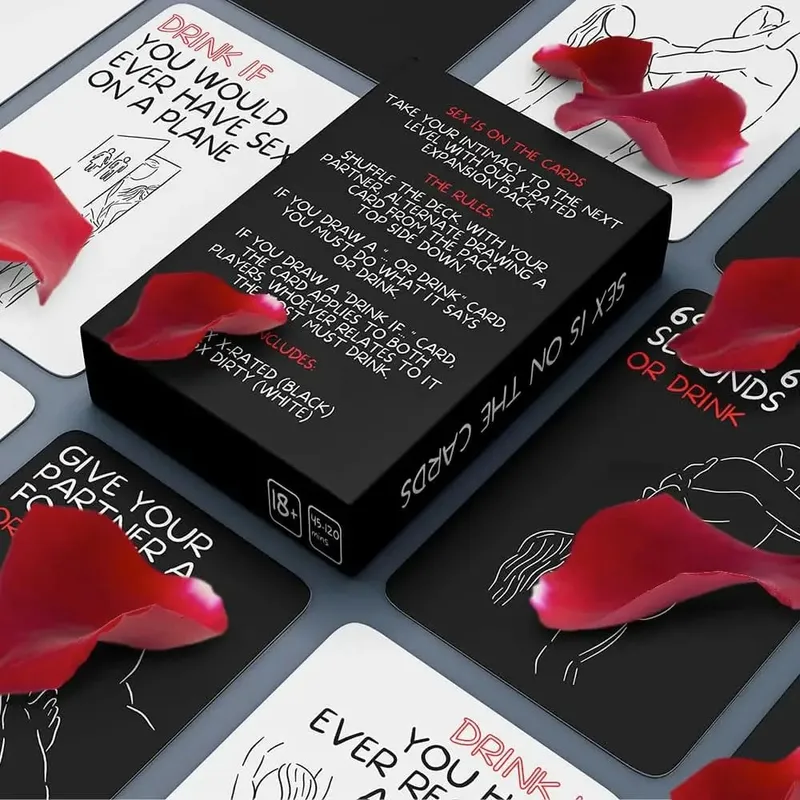 Drunk Desires Ζευγάρια Παιχνίδι με κάρτες Ρομαντικό Διαδραστικό πάρτι επιτραπέζιο παιχνίδι Σετ χάρτινη κάρτα για ραντεβού τη νύχτα του Αγίου Βαλεντίνου Διασκέδαση για ζευγάρια — image 6