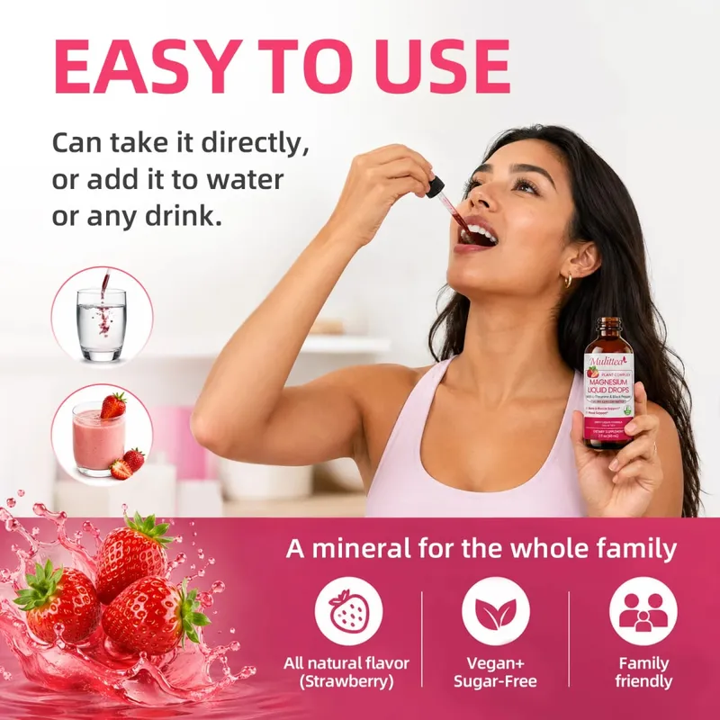 Mulittea Magnesium Drop Vegan+ Bez cukru Podporuje relaxaci a spánek Zdraví Podporuje činnost svalů a nervového systému Pomáhá udržovat zdravou rovnováhu elektrolytů — image 6