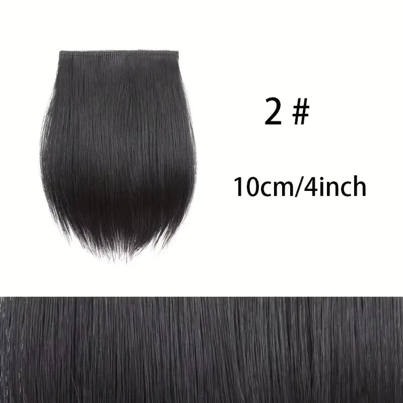 Clip sintetica senza cuciture con frangia Estensione dei capelli con clip BB sicure Fodera spessa dei capelli Copertura laterale superiore Posticci per le donne — image 15