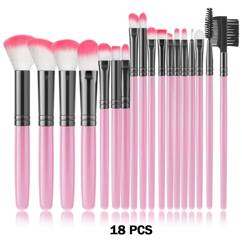 18/32 stk Makeup Brushes Professionel blød blød kosmetik Foundation Powder Øjenskygge Kabuki Blending Blush Makeup Brush Tool