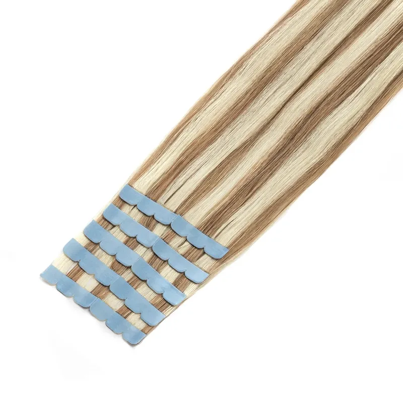 Mini-Tape-in-Haarverlängerungen, Echthaar, 3 x 0,8 cm, winzige Schnittstelle, Tape-Ins, 360°-Bewegung, für mehr seitliches Haarvolumen, nur 10 Stück — image 15