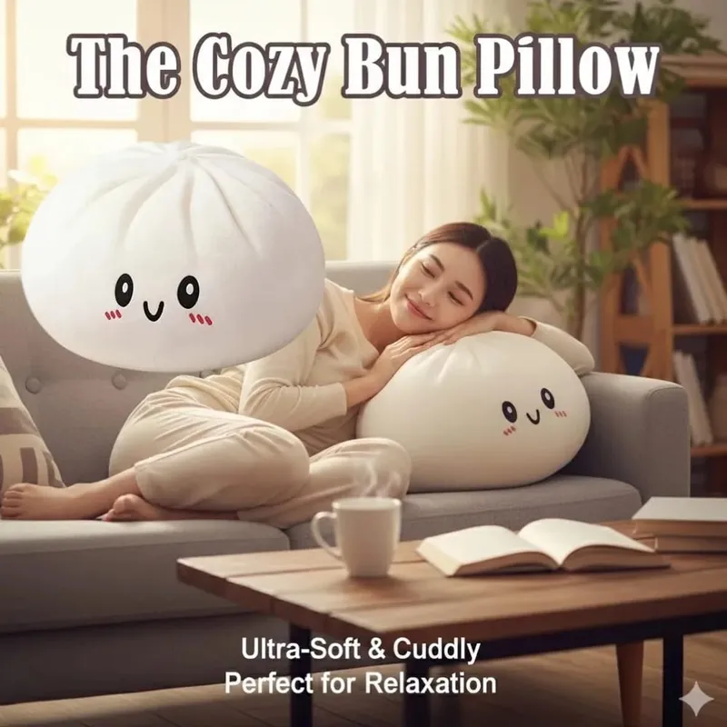 대형 대형 만두 플러시 베개 거대한 만두 Squishy 대형 스트레스 릴리프 감각적 인 부드러운 짜기 감압 장난감 — image 2