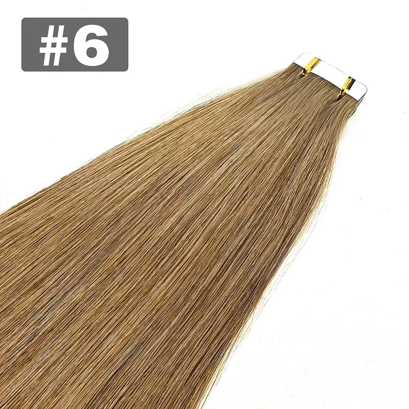 20pcs เทปต่อผมมนุษย์ตรงที่มองไม่เห็นไม่มีรอยต่อสีดำธรรมชาติ 100% บราซิลผมมนุษย์เทป Ins Hair Extensions — image 11