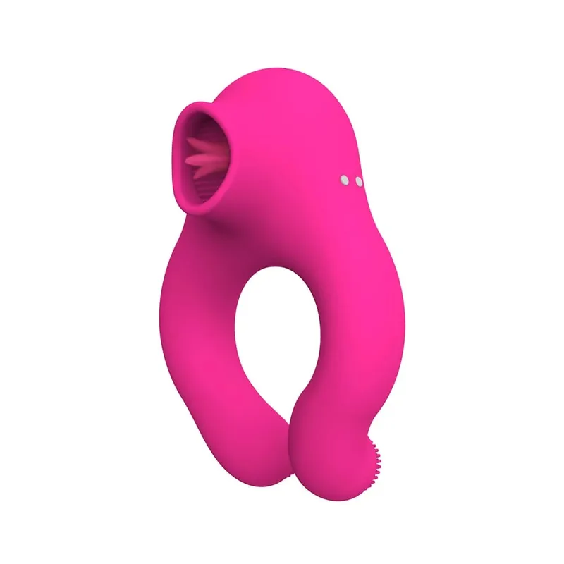 Eiaculazione ritardata Anello del pene Sex Shop Materiale morbido Anello del rubinetto Succhiare stimolatore del clitoride Massaggiatore dello scroto Giocattoli del sesso per le coppie
