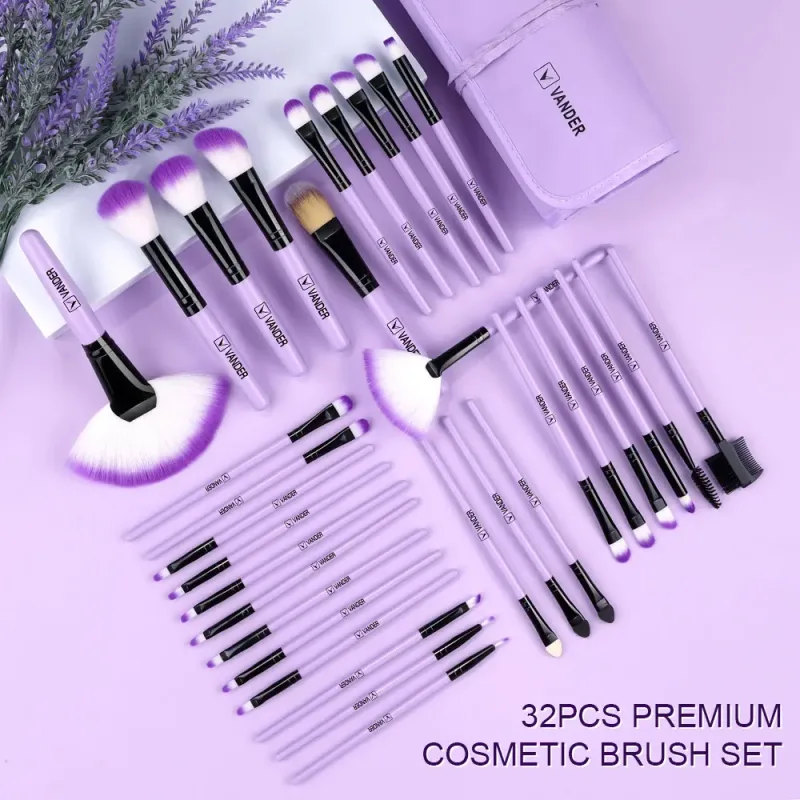 18/32 stk Makeup Brushes Professionel blød blød kosmetik Foundation Powder Øjenskygge Kabuki Blending Blush Makeup Brush Tool — image 6