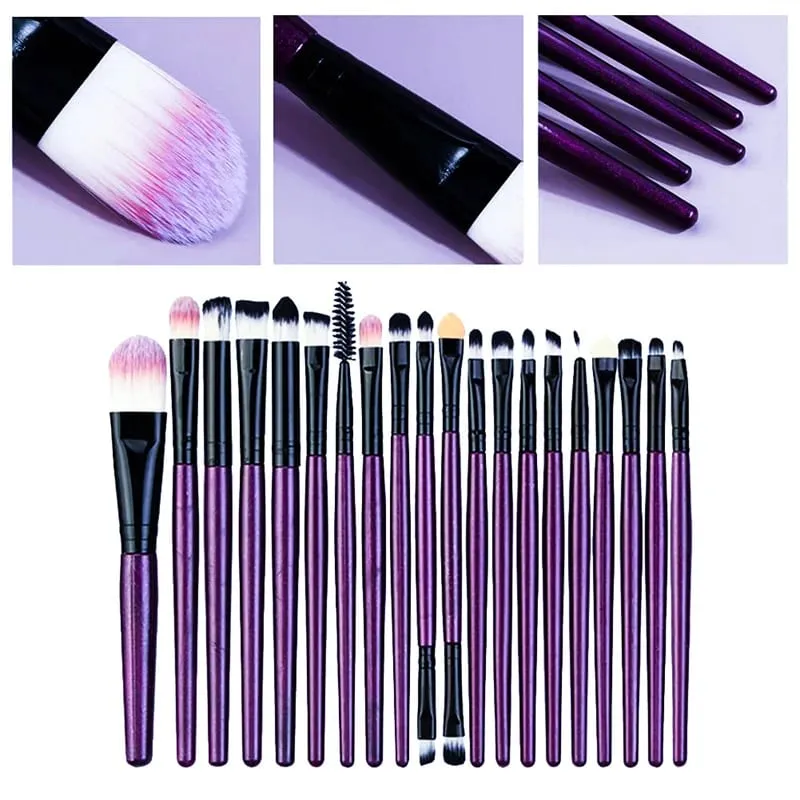 20Pcs Makeup Brushes Set Eyeliner Brush Blending Brush Makeup Brush for Cheeks Eye Cosmetic Foundation Brush with Makeup Sponge — image 2