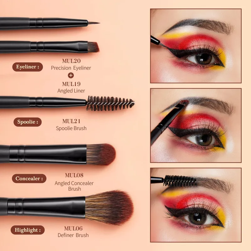 Jessup Göz Fırçaları Seti 16 adet Makyaj Fırçaları Sentetik Hassas Kaş Fırçası Göz Farı Karıştırma Kapatıcı Eyeliner T272 — image 4
