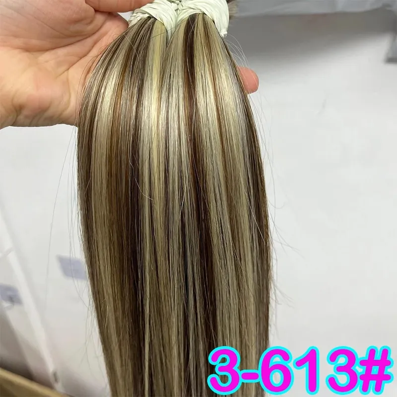 Human Hair Bulk No Weft 100% Bundles 613 Straight Highlight Original Bulk Extensions Russian Natural Unprocessed Blonde Hair — image 12