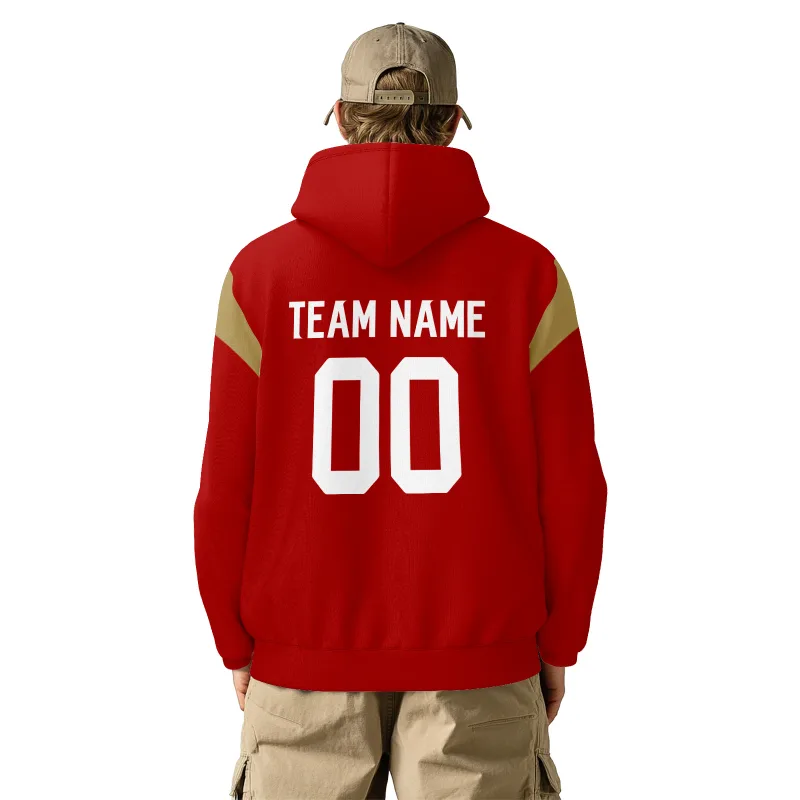 Herren-Fußball-Hoodie, personalisierbar, bedruckt, Teamname, Nummer, Sweatshirt, Spieltag, Pullover, Geschenk — image 5