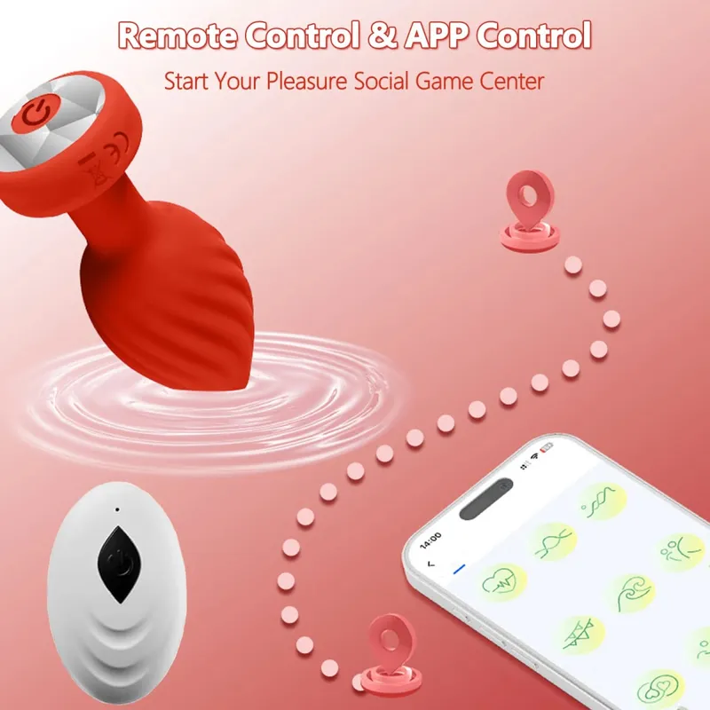무선 블루투스 아날 플러그 바이브레이터 여성 질 자극기 APP 원격 제어 엉덩이 플러그 마사지 남성 여성을위한 성인 섹스 토이 — image 4