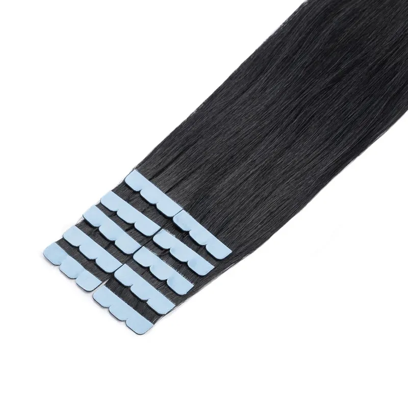 Mini-Tape-in-Haarverlängerungen, Echthaar, 3 x 0,8 cm, winzige Schnittstelle, Tape-Ins, 360°-Bewegung, für mehr seitliches Haarvolumen, nur 10 Stück