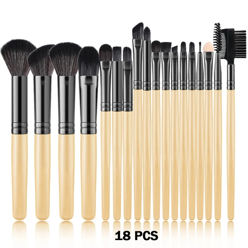 18/32 stk Makeup Brushes Professionel blød blød kosmetik Foundation Powder Øjenskygge Kabuki Blending Blush Makeup Brush Tool — image 22
