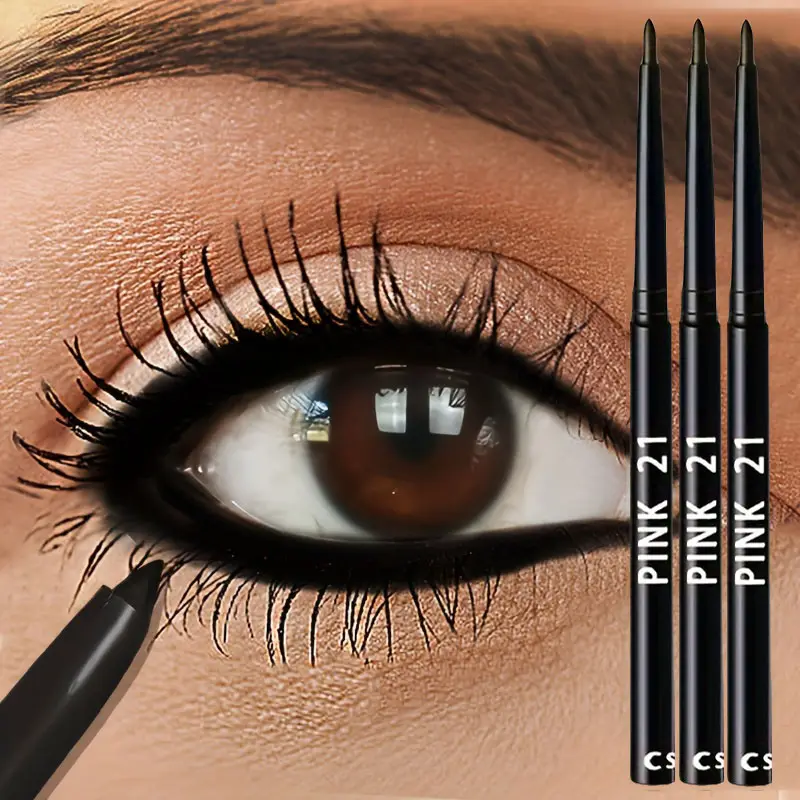 3pcs Waterproof Black Eyeliner Pencils-Smudge-Proof Long-Lasting &Beginner-Friendly Eye Makeup