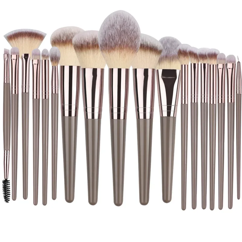 1-20 pçs pincéis de maquiagem conjunto sombra de olho fundação blush iluminador corretivo ferramenta de beleza feminina puffs beleza esponjas polegar puffs — image 13