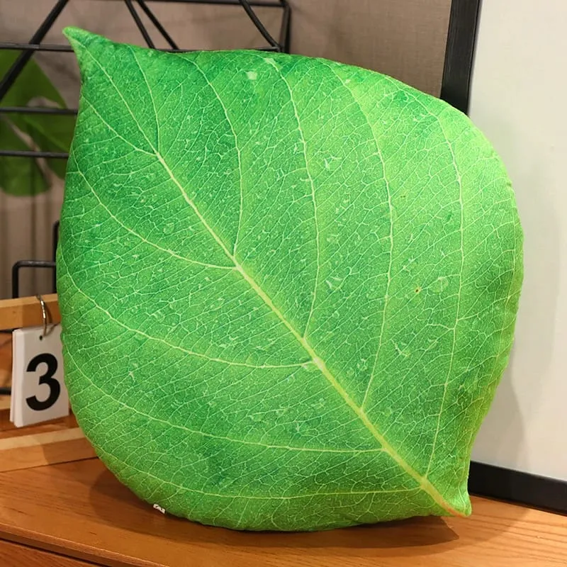 Almohada de hoja suculenta en forma de hoja, almohada para sofá interior, sala de estar, decoración del hogar, amantes de las plantas, amantes del jardín — image 11