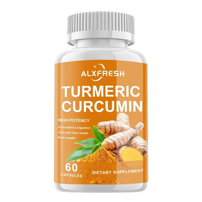 Curcumin Kapslar Kraftiga antiinflammatoriska effekter Lindrar ledsvullnad Stelhet Långsamt åldrande Förbättra humör Främja matsmältningen