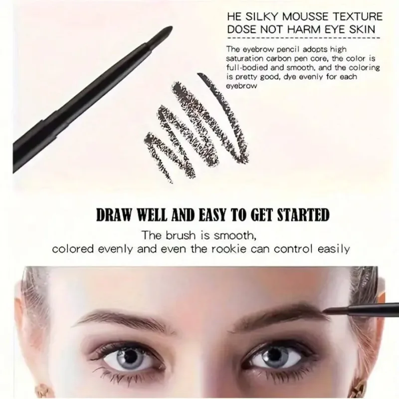 3pcs Waterproof Black Eyeliner Pencils-Smudge-Proof Long-Lasting &Beginner-Friendly Eye Makeup — image 3