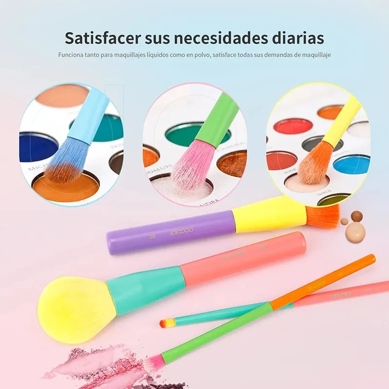 Docolor-Juego de brochas de maquillaje Kabuki, 15 Uds., base en polvo, colorete, sombra de ojos, mezcla de rostros, corrector, herramienta de belleza