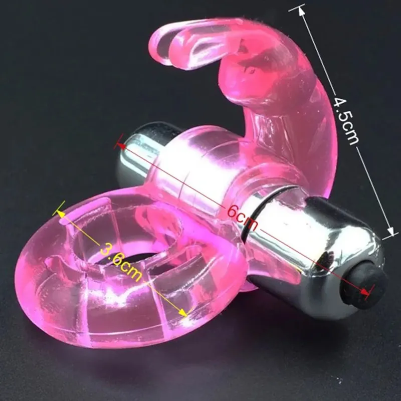 kuneho hugis titi singsing Vibrating Makapangyarihang Vibrator pagkaantala Ejaculation ari ng lalaki singsing pang-adulto sex toy para sa mga lalaki Vibrate para sa Mag-asawa — image 8
