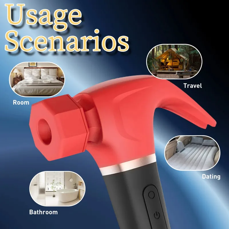 Marteau vibrateur multifonctionnel, Machine sexuelle, Stimulation du point G, gode télescopique, Massage Vaginal, succion, masturbateur féminin — image 5