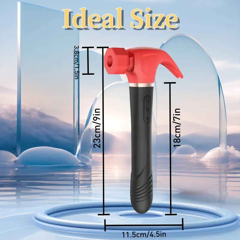 Marteau vibrateur multifonctionnel, Machine sexuelle, Stimulation du point G, gode télescopique, Massage Vaginal, succion, masturbateur féminin — image 6