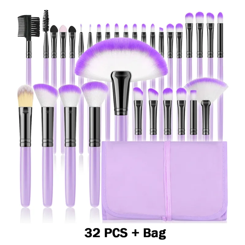 18/32 stk Makeup Brushes Professionel blød blød kosmetik Foundation Powder Øjenskygge Kabuki Blending Blush Makeup Brush Tool — image 9