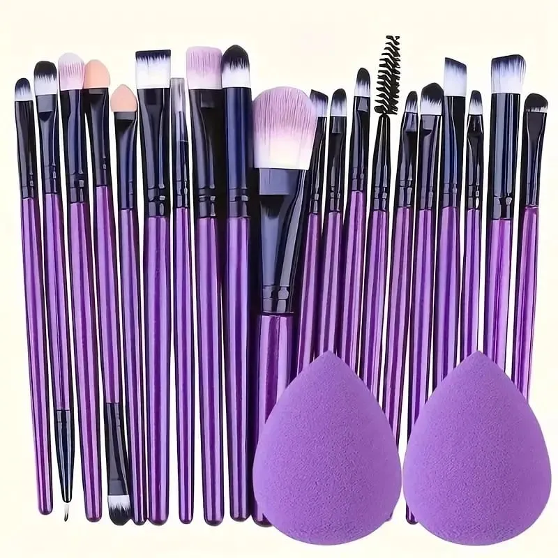 20Pcs Makeup Brushes Set Eyeliner Brush Blending Brush Makeup Brush for Cheeks Eye Cosmetic Foundation Brush with Makeup Sponge — image 1