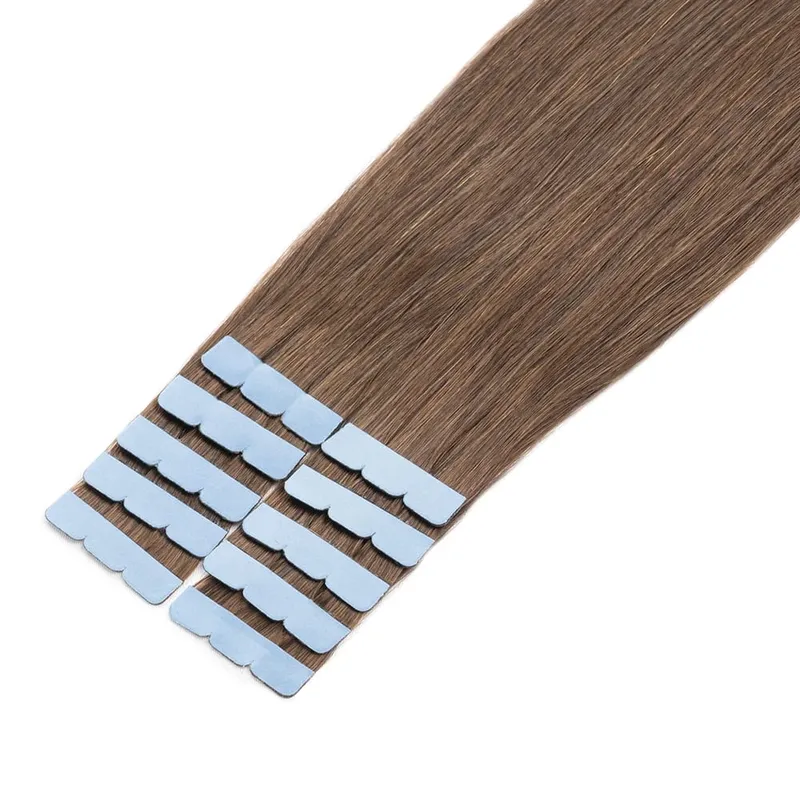 Mini-Tape-in-Haarverlängerungen, Echthaar, 3 x 0,8 cm, winzige Schnittstelle, Tape-Ins, 360°-Bewegung, für mehr seitliches Haarvolumen, nur 10 Stück — image 10