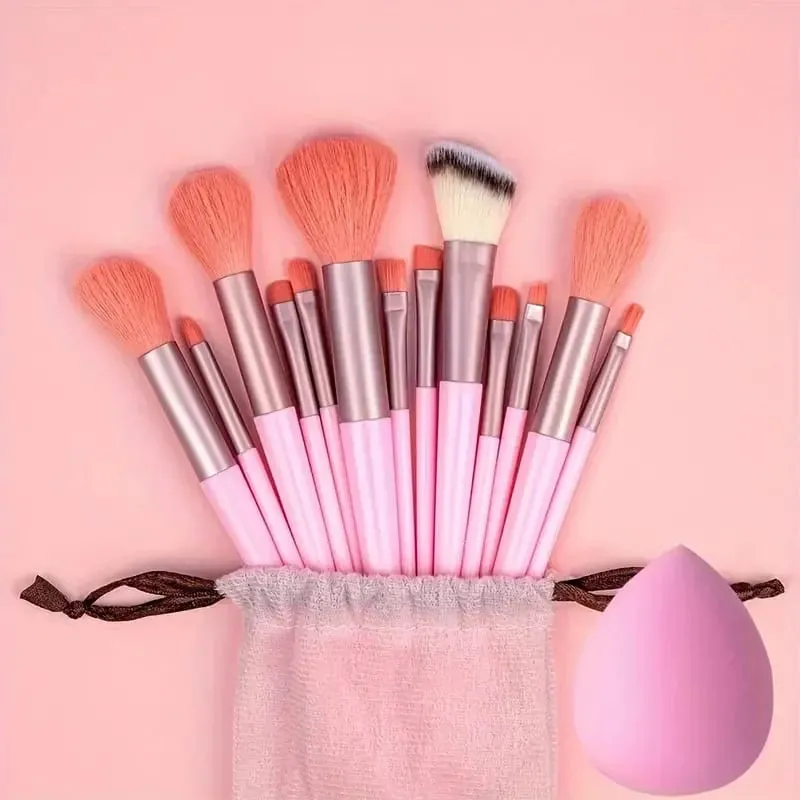 13 stk Makeup Børste Sæt Blød Fluffy Kosmetisk Foundation Powder Øjenskygge Kabuki Blending Make Up Brush Beauty Tool Makeup — image 9
