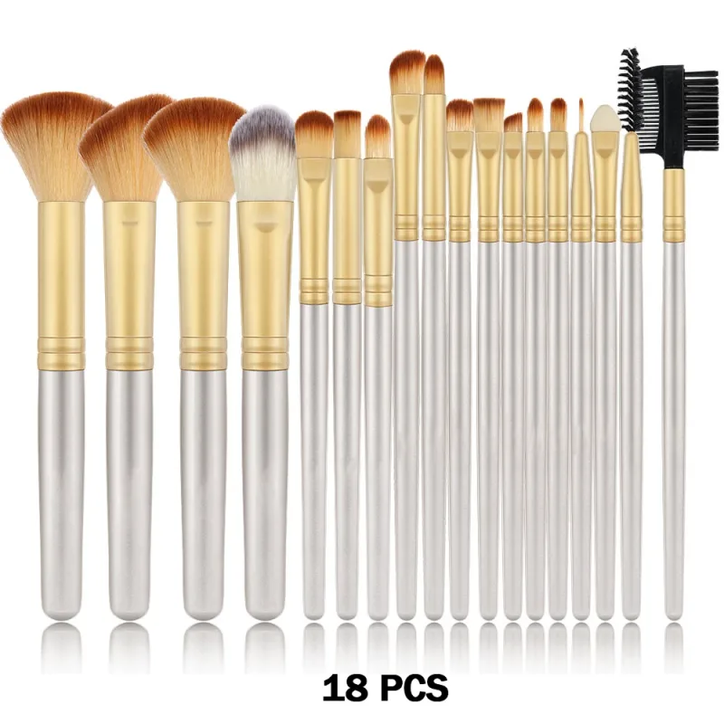 18/32 stk Makeup Brushes Professionel blød blød kosmetik Foundation Powder Øjenskygge Kabuki Blending Blush Makeup Brush Tool — image 25