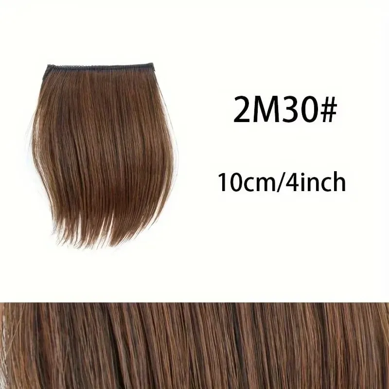 Clip sintetica senza cuciture con frangia Estensione dei capelli con clip BB sicure Fodera spessa dei capelli Copertura laterale superiore Posticci per le donne — image 17