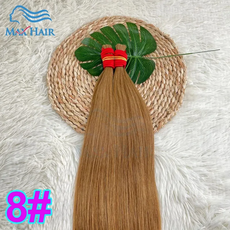 Human Hair Bulk No Weft 100% Bundles 613 Straight Highlight Original Bulk Extensions Russian Natural Unprocessed Blonde Hair — image 30