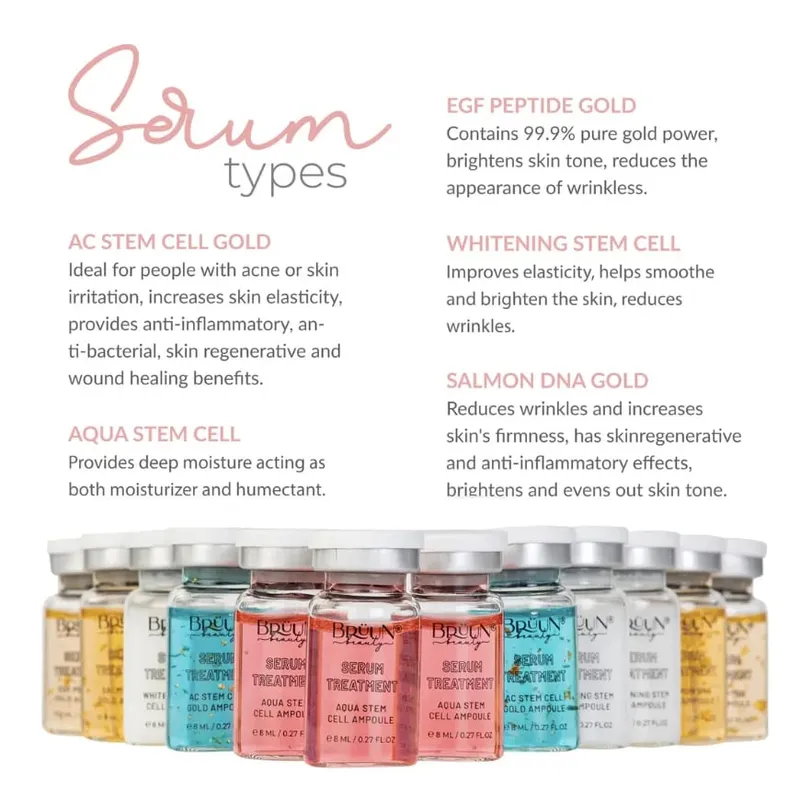 Sérum ADN de saumon Dr.Pen Kit de démarrage fond de teint Peptide AQUA sérum de cellules souches Essence hydratant soins de la peau du visage 4 flacons/12 flacons — image 3