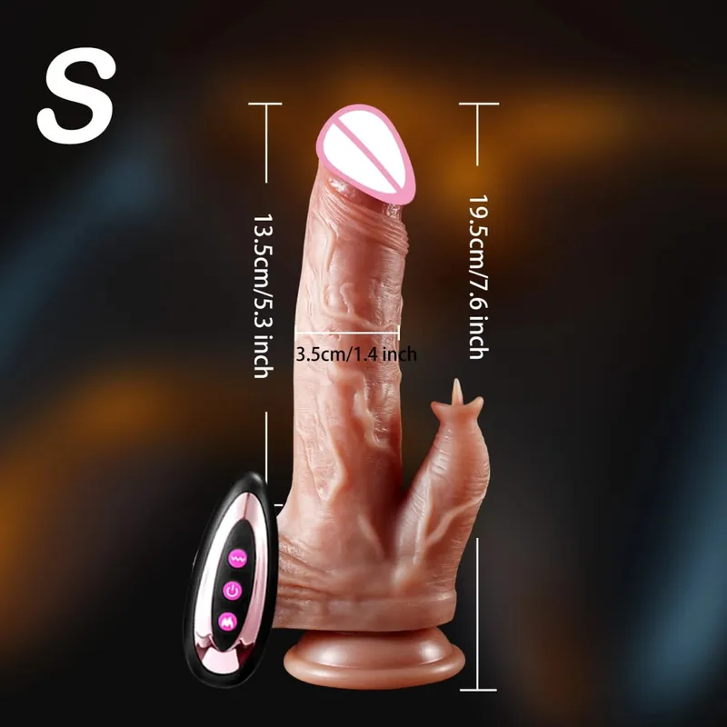 Realistico Dildo Vibratore Spinta Pene Lingua Leccare Clitoride Doppia Penetrazione Macchina Del Sesso Anale Orgasmo Rapido Per Le Donne Giocattolo Del Sesso — image 3