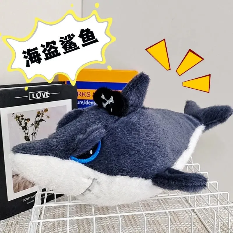 Pirate Great White Shark Plush Doll Hiasan Sofa Bilik Tidur Bantal Shark Mainan Mewah Hadiah Krismas Hari Lahir Kanak-kanak