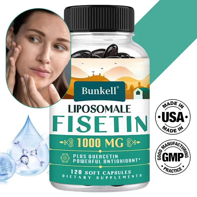 Liposomal Fisetin dengan Quercetin - Potensi Tinggi 1000 Mg Kombinasi Tambahan Antioksidan untuk Kesihatan Optimum — image 1