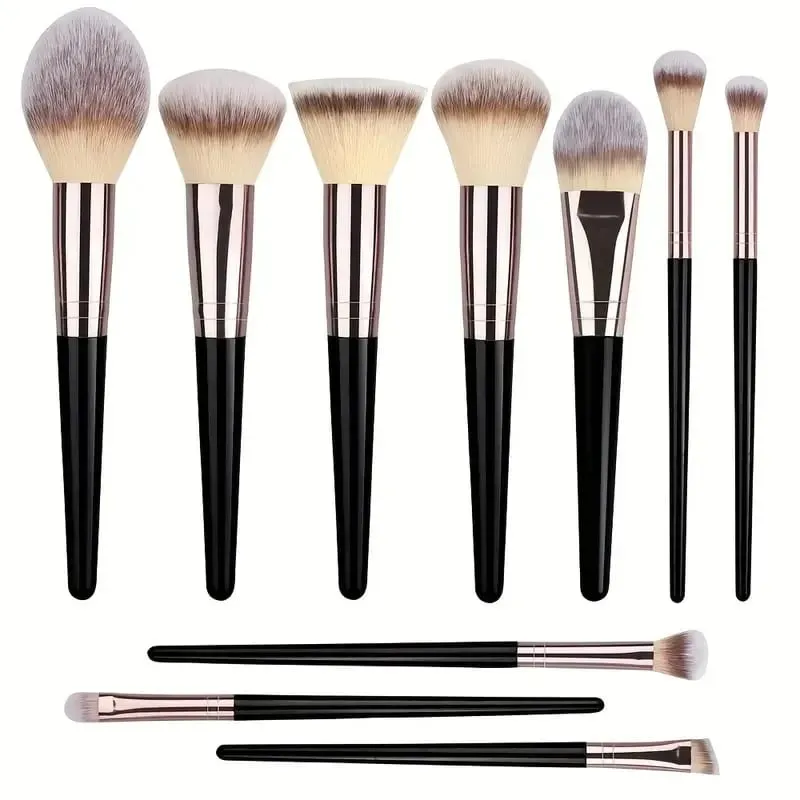 Set Berus Solekan Luxe Set Kosmetik Berbulu Lembut Serbuk Pemerah Mata Pembayang Mata Kabuki Blending Berus Mekap Alat Kecantikan — image 21