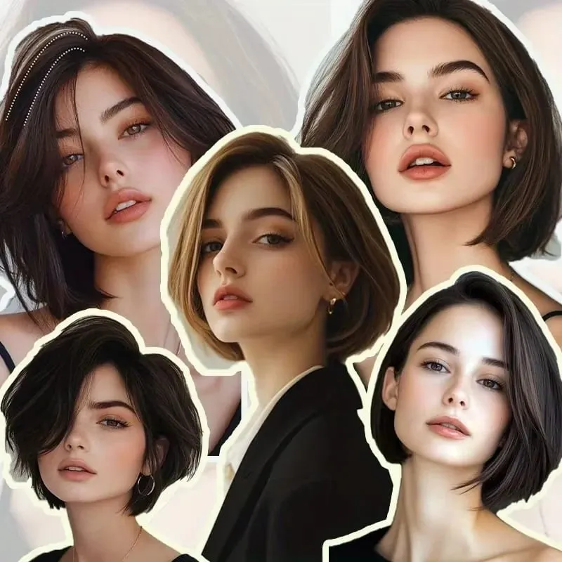Clip sintetica senza cuciture con frangia Estensione dei capelli con clip BB sicure Fodera spessa dei capelli Copertura laterale superiore Posticci per le donne — image 7