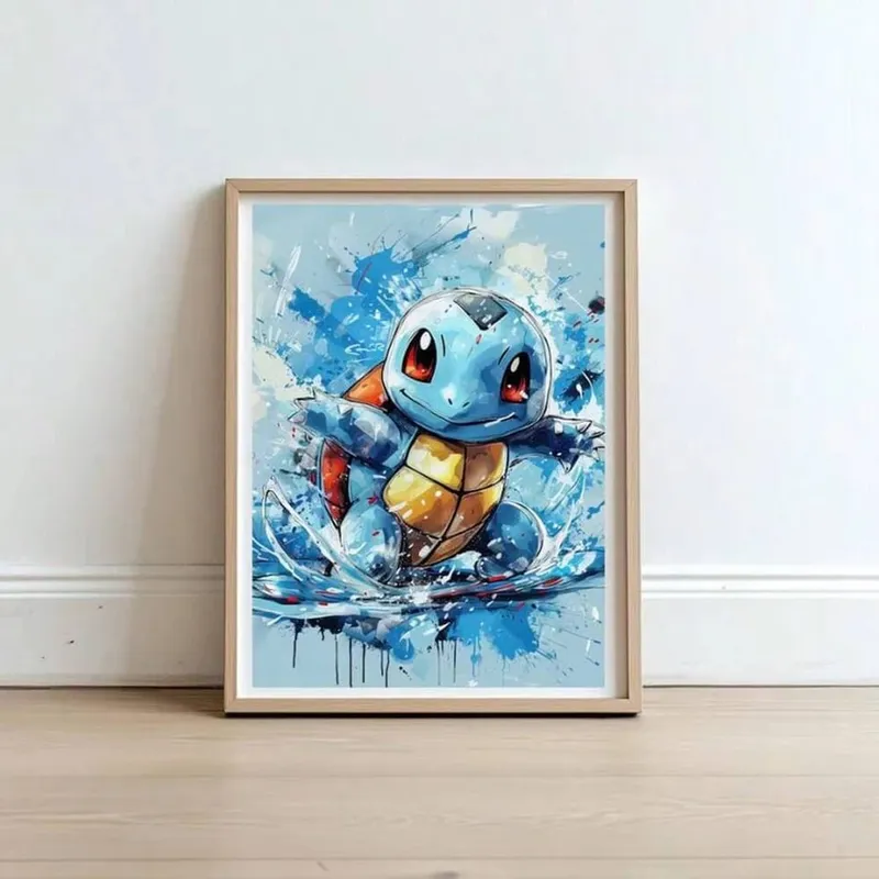 Anime Pokemon Pikachu Charmander Bulbasaur Squirtle Poster HD Canvas Painting Home Living Room Painting Wall Art Children's Gift — image 5