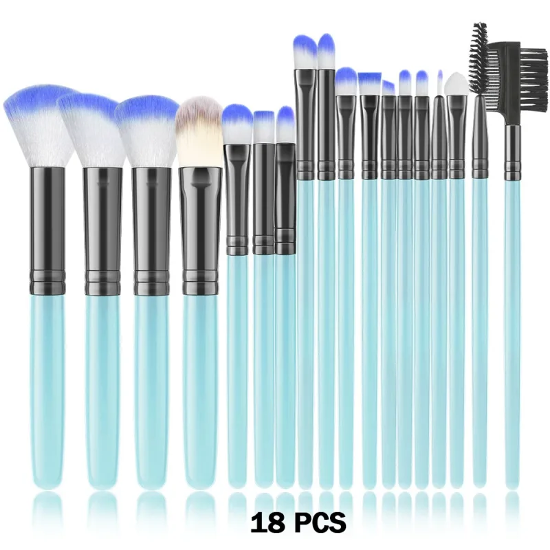 18/32 stk Makeup Brushes Professionel blød blød kosmetik Foundation Powder Øjenskygge Kabuki Blending Blush Makeup Brush Tool — image 14