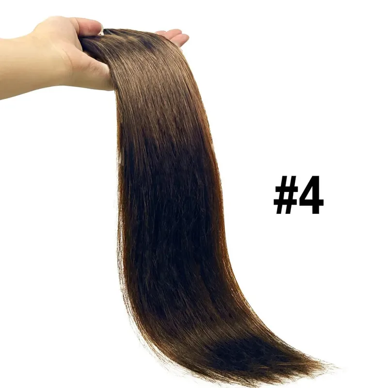 Gerade Clip-in-Echthaarverlängerungen, braune, unverarbeitete Haarverlängerungen, voller Kopf, brasilianisches Haar, nahtlose Clip-Ins-Verlängerung — image 11