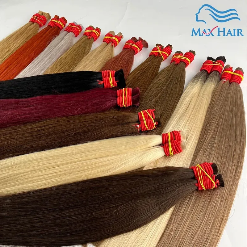 Human Hair Bulk No Weft 100% Bundles 613 Straight Highlight Original Bulk Extensions Russian Natural Unprocessed Blonde Hair — image 2