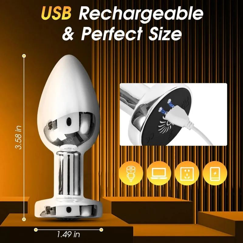 Vibrierender Analvibrator Fernbedienung Metall Butt Plug Sexspielzeug für Frauen Paar Vagina Dildo Masturbator Männer Prostata-Massagegerät — image 5