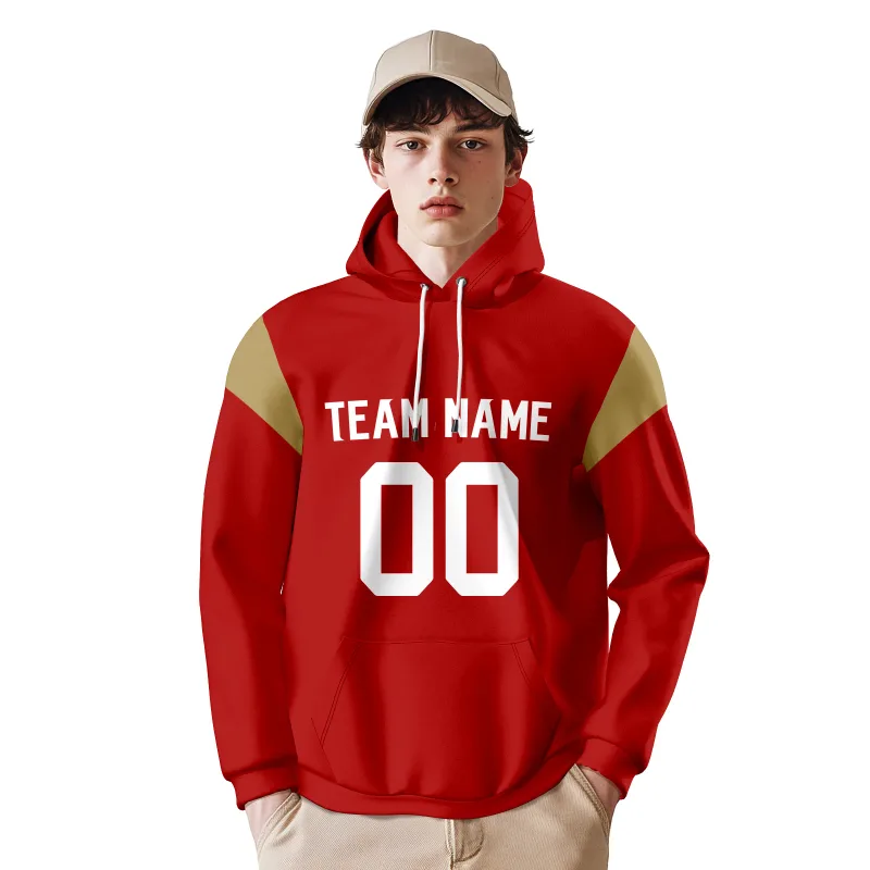 Herren-Fußball-Hoodie, personalisierbar, bedruckt, Teamname, Nummer, Sweatshirt, Spieltag, Pullover, Geschenk — image 4