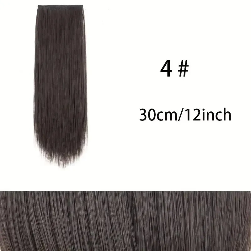 Clip sintetica senza cuciture con frangia Estensione dei capelli con clip BB sicure Fodera spessa dei capelli Copertura laterale superiore Posticci per le donne — image 12