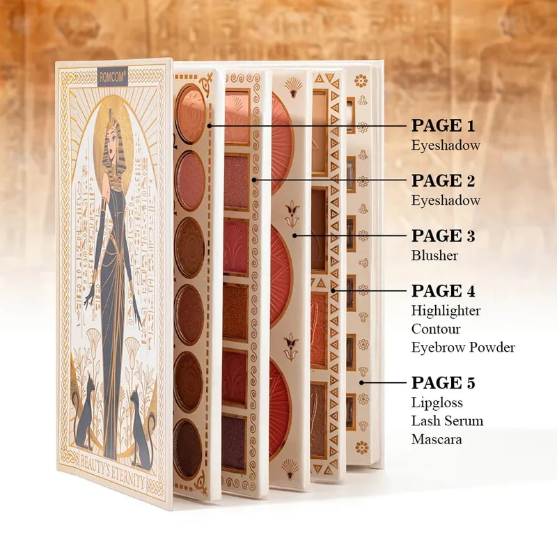 5-Page All-in-One Makeup Book Eye Shadow Powder Blusher High Gloss Powder Facial Mask Lip Gloss Mascara Essence Eye Black — image 7