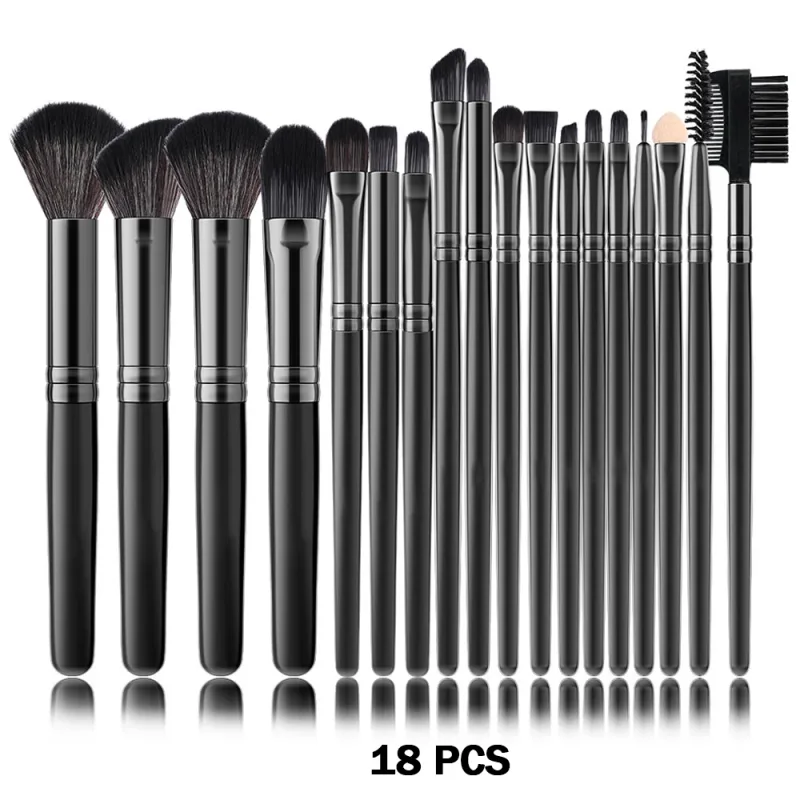 18/32 stk Makeup Brushes Professionel blød blød kosmetik Foundation Powder Øjenskygge Kabuki Blending Blush Makeup Brush Tool — image 17