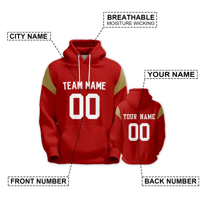 Herren-Fußball-Hoodie, personalisierbar, bedruckt, Teamname, Nummer, Sweatshirt, Spieltag, Pullover, Geschenk — image 3