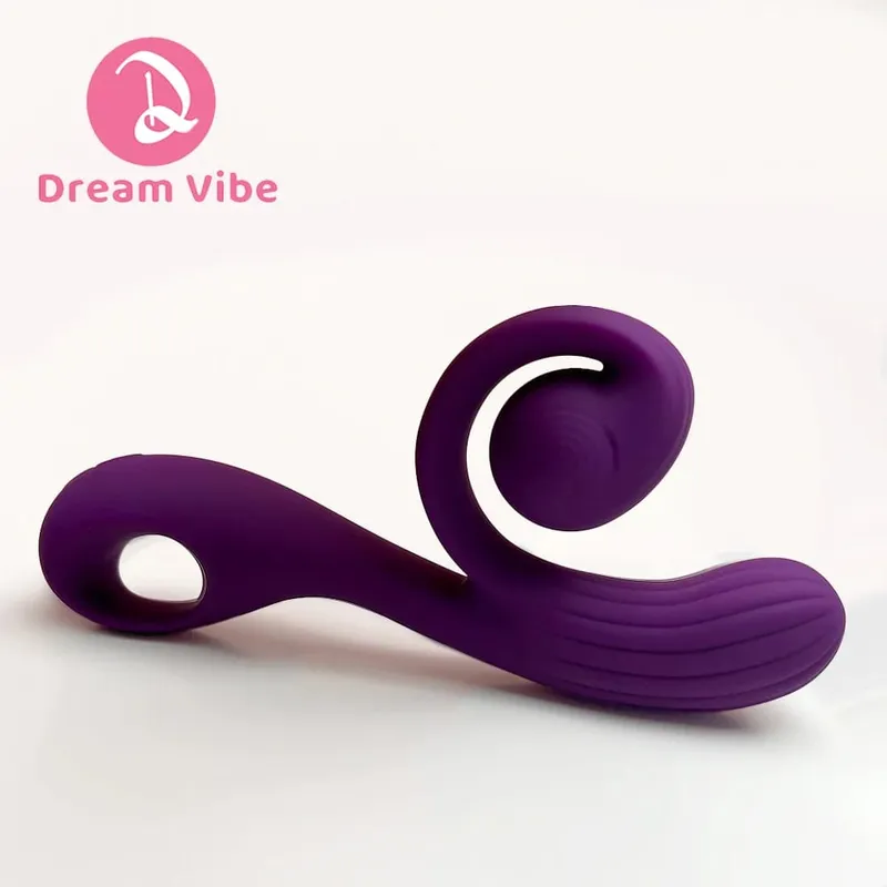 Vibromasseur flexible en forme d'escargot et de lapin pour femme, stimulateur clitoridien du point G, double masseur, jouet sexuel pour adulte, gode de pénétration, jouet de 18 ans et plus — image 8